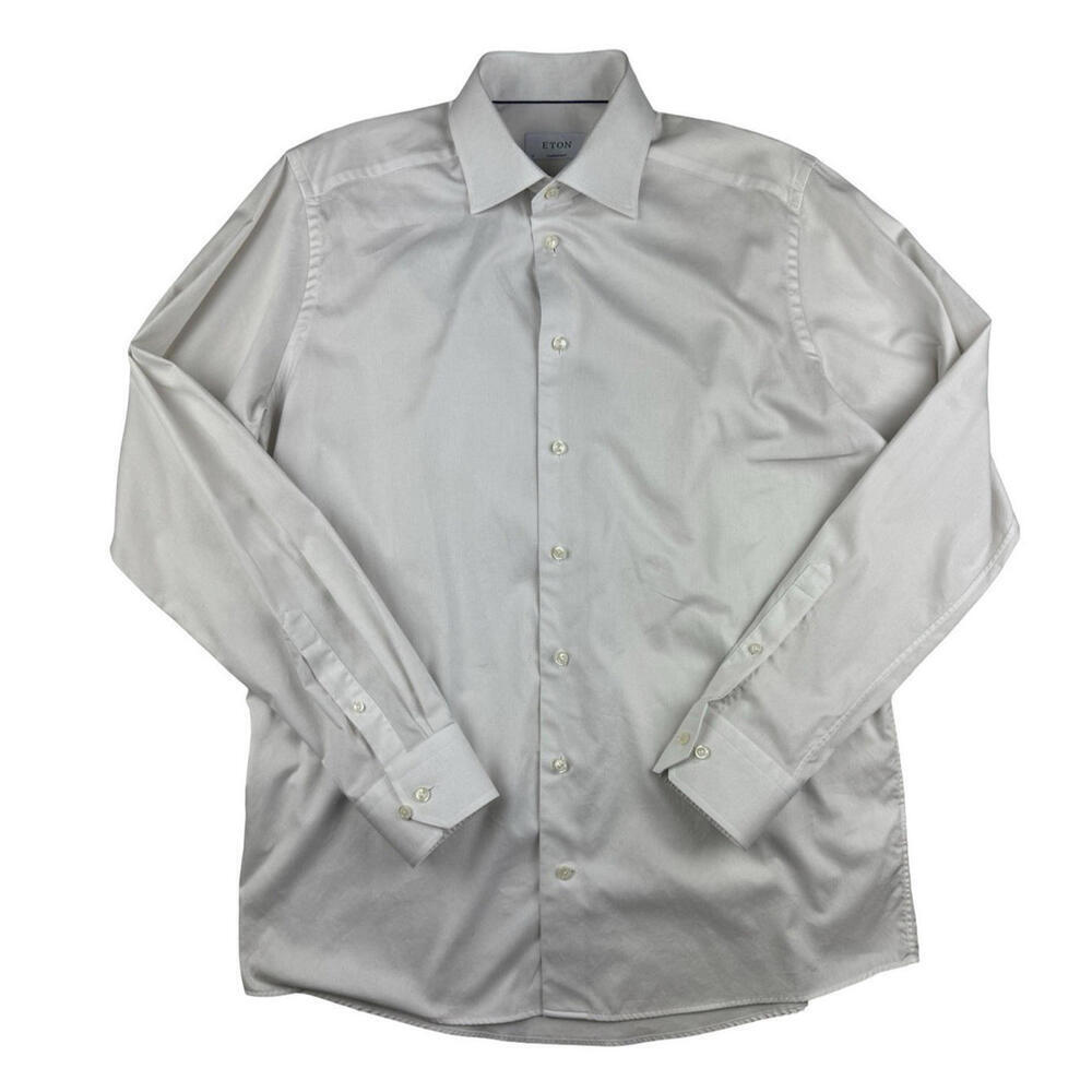 Eton Contemporary Fit Dress Shirt Cotton White Size 41 | 16